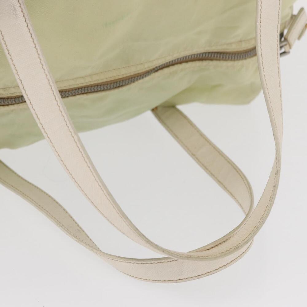 PRADA Hand Bag Nylon Ivory Silver Auth 164232 - Picture 9 of 16